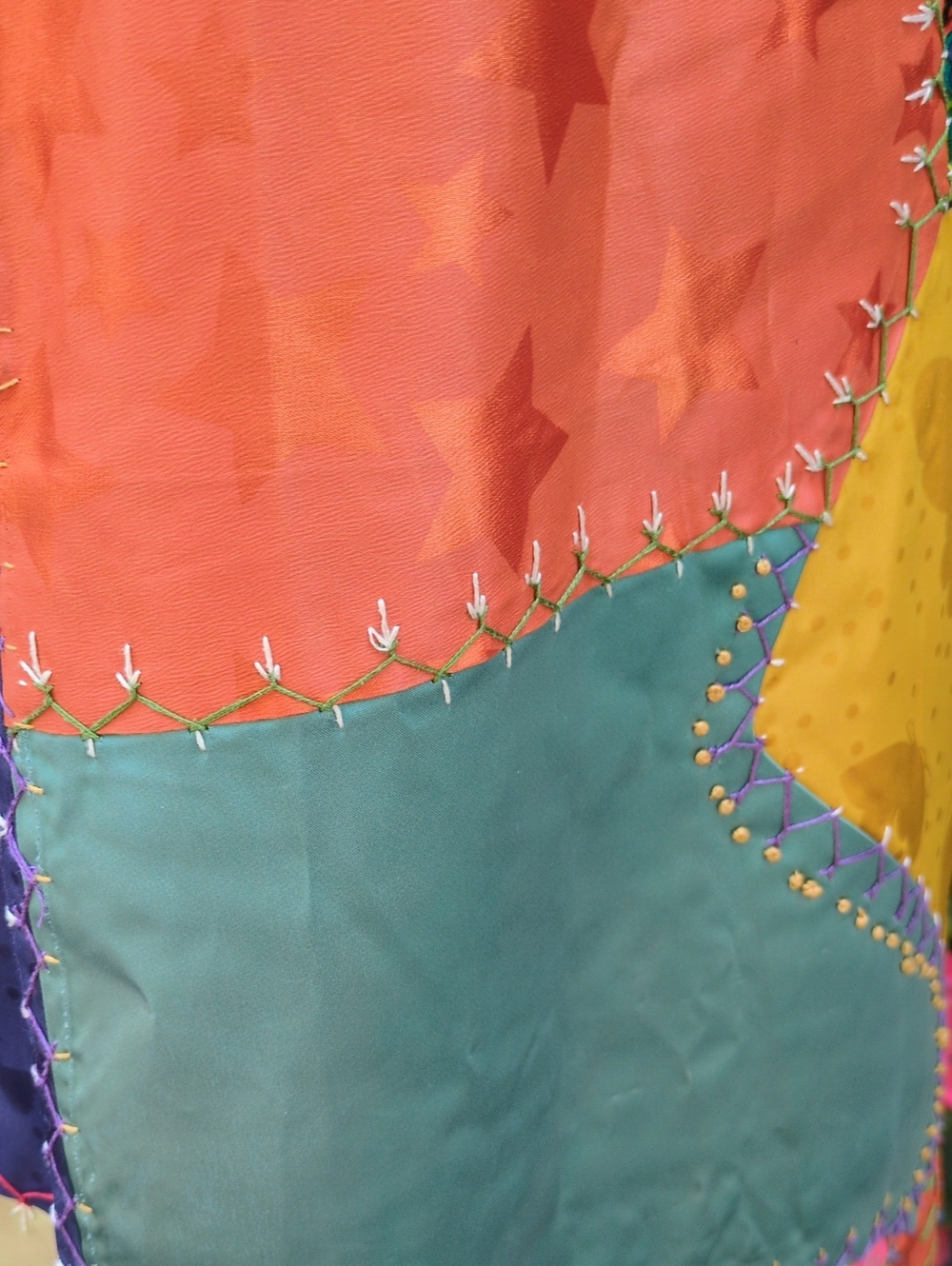 OOAK Festival Boho Vintage Crazy Quilt Patchwork Skirt XS - Picture 6 of 14